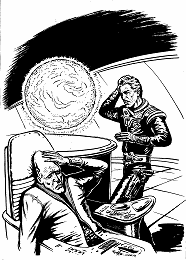 ZENTRIFUGE - Perry Rhodan und Zheobitt PR 2050 Zeichner: Alfred Kelsner © Heinrich Bauer Verlag KG, Hamburg