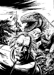 Lepso - Auf der Lauer (Shabazza, Raubsaurier Peeka) PR 1980 Zeichner: Alfred Kelsner © Heinrich Bauer Verlag KG, Hamburg