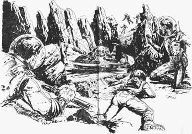 Heft PR 1302: Der Hinterhalt der Hajasi Amani Zeichner: Johnny Bruck © Heinrich Bauer Verlag KG, Hamburg