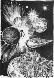 Raumschlacht - Perry Rhodan (bei Jontagu) PR 2155 Zeichner: Michael Wittmann © Heinrich Bauer Verlag KG, Hamburg