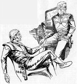 PR 440: Lagebesprechung in der Schaltzentrale OVARON Zeichner: Johnny Bruck © Heinrich Bauer Verlag KG, Hamburg