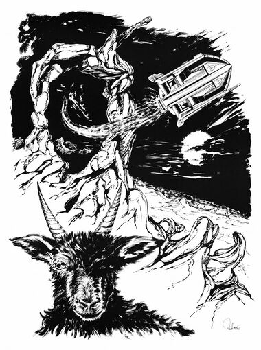 Ein Vleeh-Nutztier der Batherer. Atlan 765 Zeichner: Robert Straumann © Heinrich Bauer Verlag KG, Hamburg