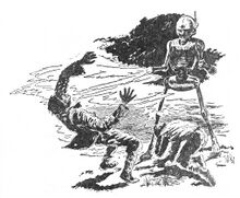 Der Kampfrobot RK-176 erschießt vier Goszuls PR 37 – Illustration 3 Zeichner: Johnny Bruck © Heinrich Bauer Verlag KG