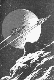 Heft PR 986: Ein mondgroßes Sporenschiff< Zeichner: Themistokles Kanellakis © Heinrich Bauer Verlag KG, Hamburg