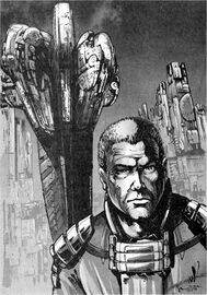 Terranischer Resident Reginald Bull (vor der Solaren Residenz, Terrania) PR 2604 Zeichner: Dirk Schulz / Horst Gotta © Heinrich Bauer Verlag KG, Hamburg