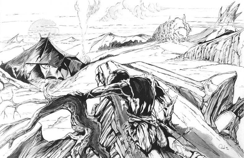 Keldarol beschleicht ein Lager Chipols Atlan 702 Zeichner: Robert Straumann © Heinrich Bauer Verlag KG, Hamburg