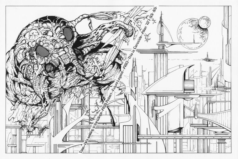 Alternative Realität mit einem der Götter des Großen von Evoll Atlan 727 Zeichner: Robert Straumann © Heinrich Bauer Verlag KG, Hamburg