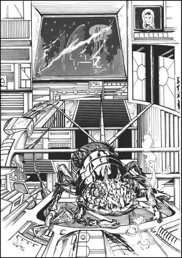 Der purlugische Kosmohistoriker ärgert sich. Atlan 773 Zeichner: Robert Straumann © Heinrich Bauer Verlag KG, Hamburg