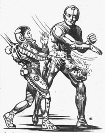 Heft PR 982: Samkar maßregelt Perry Rhodan< Zeichner: Themistokles Kanellakis © Heinrich Bauer Verlag KG, Hamburg