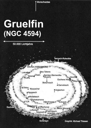 Karte von Gruelfin Flammenstaub 9 Zeichner: Michael Thiesen © Heinrich Bauer Verlag KG, Hamburg
