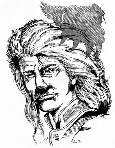 Atlan vor dem unerwarteten Schlag auf den Kopf. Atlan 757 Zeichner: Robert Straumann © Heinrich Bauer Verlag KG, Hamburg