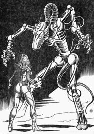 Heft PR 991: Larsa Hiob mit Amtraniks Roboter Zeichner: Themistokles Kanellakis © Heinrich Bauer Verlag KG, Hamburg