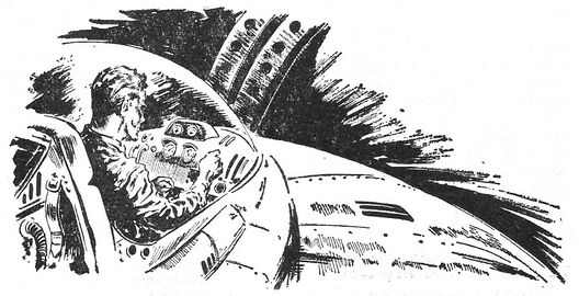 PR 41 Rhodan ließ sich vom Fiktivtransmitter mit einer Gazelle ein Stück Richtung Arkon schießen Zeichner: Johnny Bruck © Heinrich Bauer Verlag KG, Hamburg