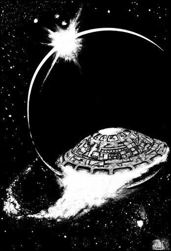 Die STERNSCHNUPPE im Anflug auf Cairon Atlan 701 Zeichner: Robert Straumann © Heinrich Bauer Verlag KG, Hamburg