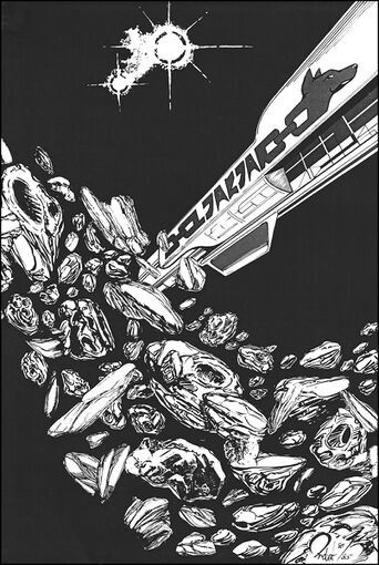 Die LIAKJAR (KETTENHUND) am Trümmerring Atlan 745 Zeichner: Robert Straumann © Heinrich Bauer Verlag KG, Hamburg