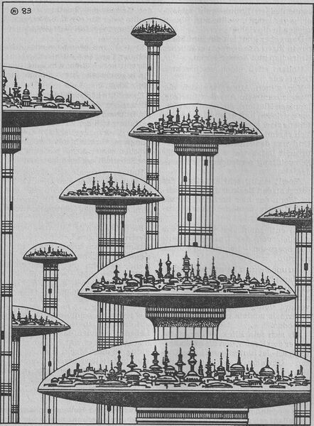 Kuppelstädte der Terver Atlan 603 Zeichner: Themistokles Kanellakis © Heinrich Bauer Verlag KG, Hamburg