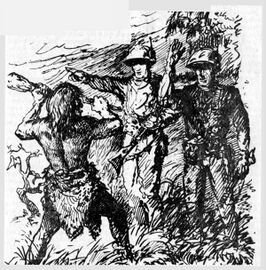 PR 441: Suche nach einem   Australopithecus, vorne: Lord Zwiebus Zeichner: Johnny Bruck © Heinrich Bauer Verlag KG, Hamburg