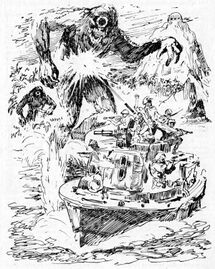 PR 426: Auf dem Nipus: Überfall der Zyklopen Zeichner: Johnny Bruck © Heinrich Bauer Verlag KG, Hamburg