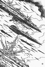 Heft PR 993: Angreifende Keilraumschiffe Zeichner: Themistokles Kanellakis © Heinrich Bauer Verlag KG, Hamburg