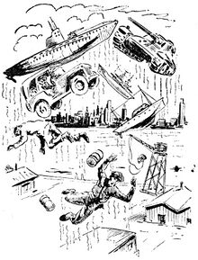 Der Hafen von Darwin in Schwerelosigkeit PR 2 – Illustration 4 Zeichner: Johnny Bruck © Heinrich Bauer Verlag KG