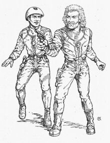 Perry Rhodan fällt Atlan in den Arm PR 120 IV – Illustration 1 Zeichner: Themistokles Kanellakis © Heinrich Bauer Verlag KG