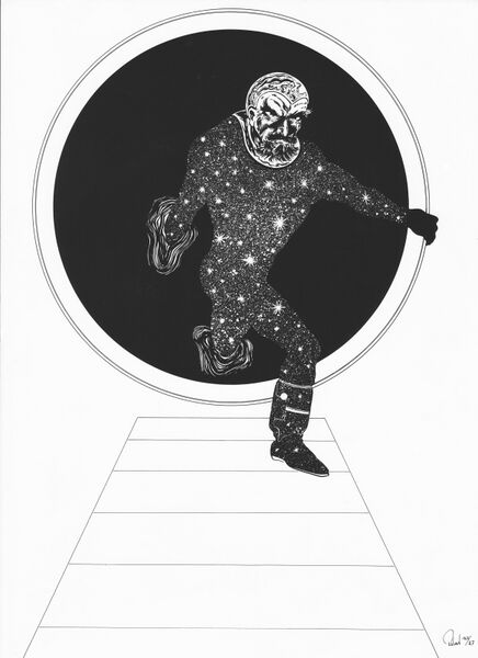 Posariu (Tuschkan) in seinem Sternenanzug greift ein Atlan 825 Zeichner: Robert Straumann © Heinrich Bauer Verlag KG, Hamburg