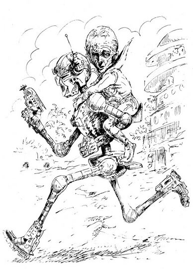 (Roboter Gentleman Kelly rettet Lebo Axton Atlan 195 Zeichner: Johnny Bruck © Heinrich Bauer Verlag KG, Hamburg