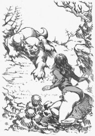 Heft PR 981: Lyn Degas mit sechsbeiniger Katze Zeichner: Themistokles Kanellakis © Heinrich Bauer Verlag KG, Hamburg