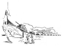 Raumhafen von Arkon III, Einschiffung von Kriegsgerät PR 39 – Illustration 3 Zeichner: Johnny Bruck © Heinrich Bauer Verlag KG