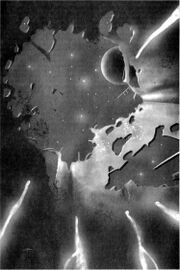 Das Wrack der GEMMA FRISIUS (terranischer Kugelraumer) PR 2627 Zeichner: Swen Papenbrock © Heinrich Bauer Verlag KG, Hamburg