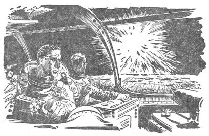 PR 3 Perry Rhodan und Reginald Bull in der Zentrale der STARDUST Zeichner: Johnny Bruck © Heinrich Bauer Verlag KG, Hamburg