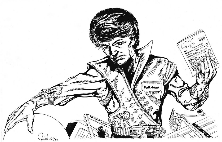 Hommage an Falk Ingo Klee Atlan 840 Zeichner: Robert Straumann © Heinrich Bauer Verlag KG, Hamburg