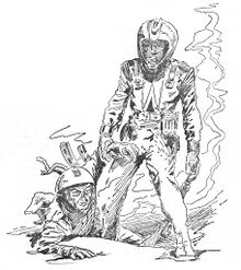 Atlan und Perry Rhodan auf Hellgate PR 50 – Illustration 3 Zeichner: Johnny Bruck © Heinrich Bauer Verlag KG