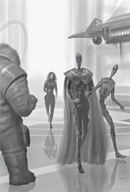 Vastrear, Bhustrin und Satwa (sowie Darturka) PR 2565 Zeichner: Swen Papenbrock © Heinrich Bauer Verlag KG, Hamburg