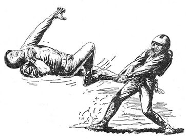 PR 29 Julian Tifflor wehrt einen Angriff von Humpry Hifield ab Zeichner: Johnny Bruck © Heinrich Bauer Verlag KG, Hamburg