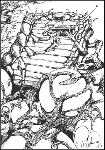 Neidhadl-Off prüft ihr Multifunktionsgerät Atlan 710 Zeichner: Robert Straumann © Heinrich Bauer Verlag KG, Hamburg